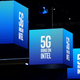 5G signs are displayed at the Intel stand at the Mobile World Congress (MWC) in Barcelona on February 25, 2019.